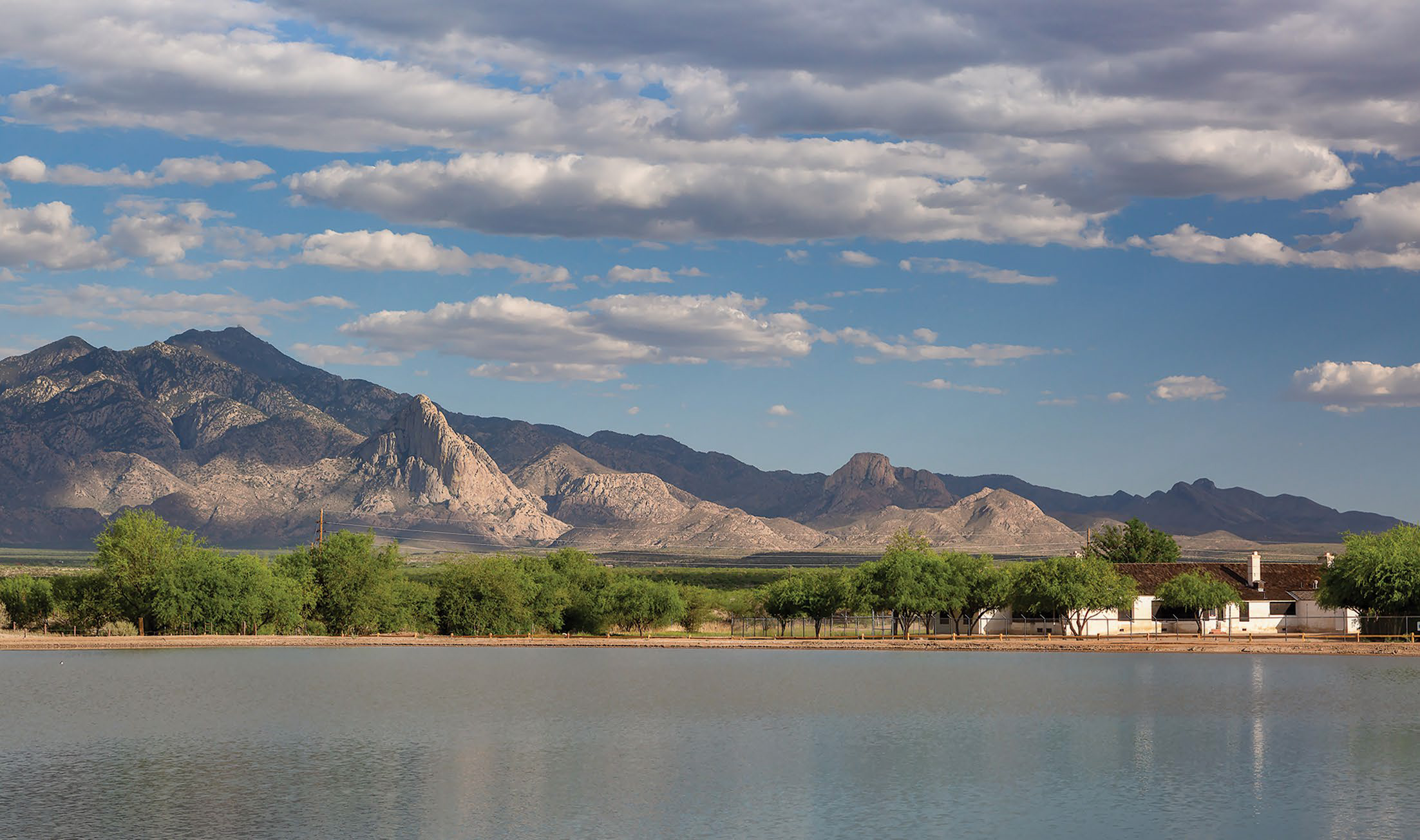 View of the Canoa Ranch and Lake.